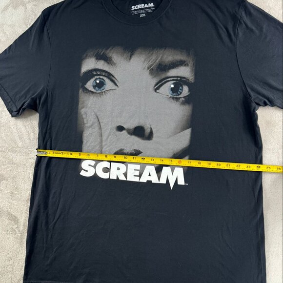 Men's Scream Thriller Horror Movie Slasher Shirt Black - Picture 2 of 6